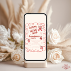 Blush Red Dancing Santa Christmas Invitation - printable invite design detail