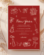 Red New Year’s Eve Invitation