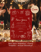 Red New Year’s Eve Invitation