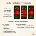 Christmas Colors Friendsmas Invitation Animated Video - printable design detail