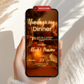 Cozy Candle Friendsgiving Dinner Invitation Animated Video - main design preview