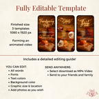 Cozy Friendsgiving Thanksgiving Invitation Animated Video - printable design detail