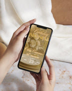 Gold Animated Birthday Brunch Invitation