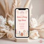 Easter Invitation Boho Pastel Egg Hunt - printable invite design detail