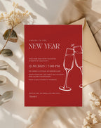 Red New Year Invitation