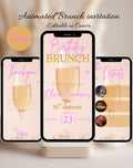 Birthday Brunch Pink and Gold Birthday Invitation
