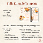 Floral Orange Bouquet Thanksgiving Dinner Invitation - additional gallery view
