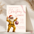 Gold Blush Christmas Party Invitation - main design preview