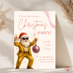 Gold Blush Christmas Party Invitation - main design preview