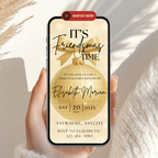 Gold Disco Ball Friendsmas Invitation Animated Video - main design preview