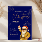 Gold Navy Christmas Party Invitation - main design preview