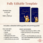 Gold Navy Christmas Party Invitation - styled invitation mockup