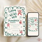 Green and Red Ho-Ho-Ho Christmas Party Invitation - editable Canva template gallery image