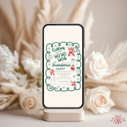 Green and Red Ho-Ho-Ho Christmas Party Invitation - styled invitation mockup