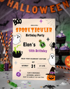 Halloween Spooktacular Birthday Party Invitation - main design preview