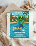 Gamers Pool Party Birthday Invitation