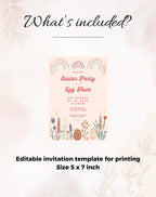 Easter Invitation Boho Pastel Egg Hunt