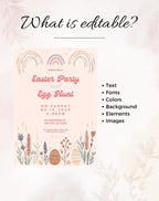 Easter Invitation Boho Pastel Egg Hunt