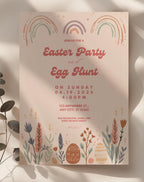 Easter Invitation Boho Pastel Egg Hunt