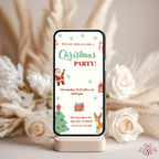 Mint Green Cute Christmas Design Invitation - styled invitation mockup