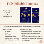 Navy Gold Christmas Party Invitation With Dancing Santa - styled invitation mockup
