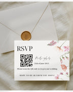 Pink Wildflower Birthday Brunch Invitation - customizable birthday invitation