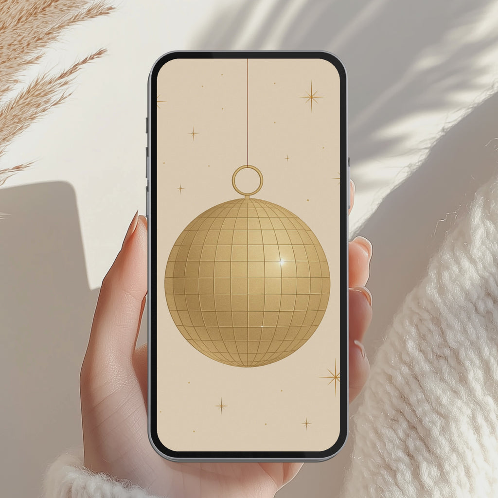 Beige Gold Minimalist Friendsmas Invitation Animated Holiday Party Video Canva Template