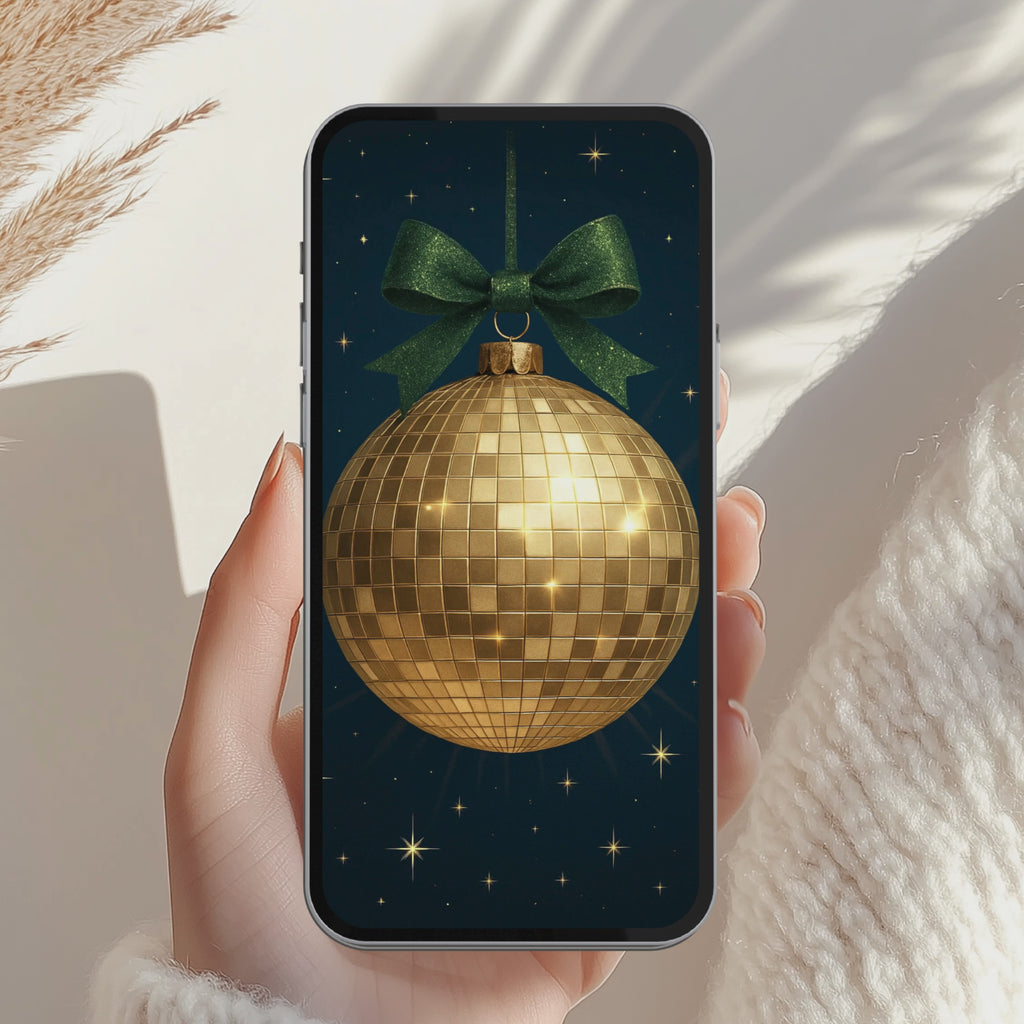 Gold Friendsmas Discoball Christmas Invitation Animated Video