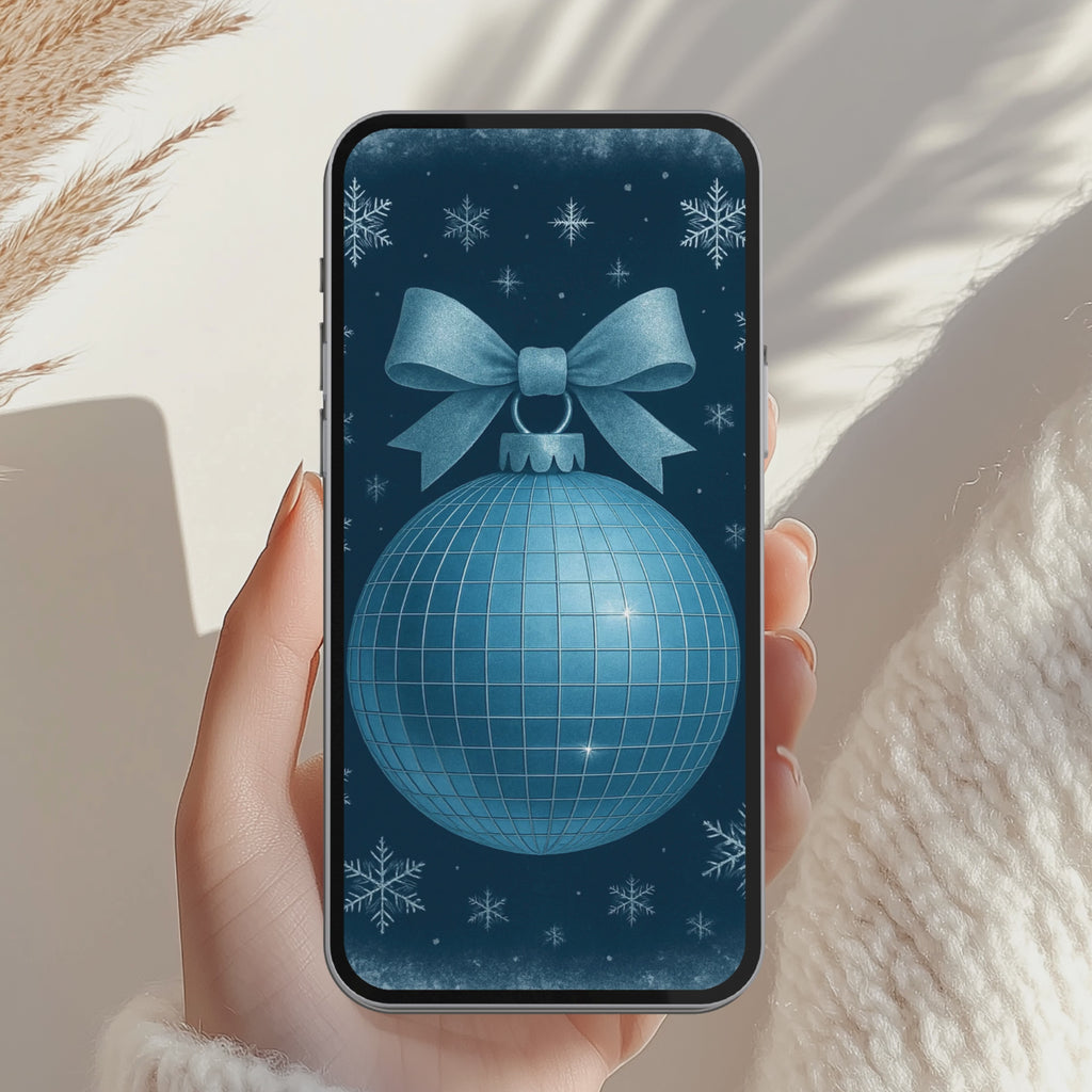Blue Bow ICE Christmas Invitation Animated Video