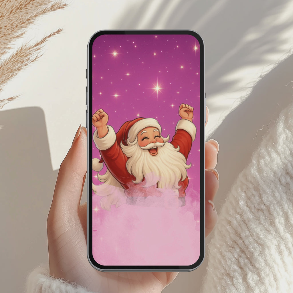 Pink Santa Friendsmas Animated Invitation Christmas Party