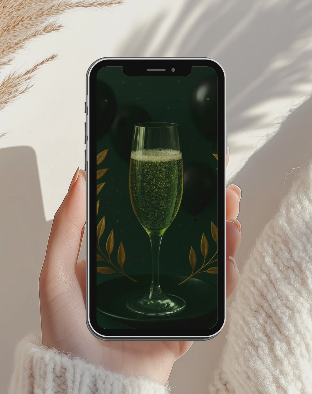 Green and Gold 30th Birthday Drinks Invitation