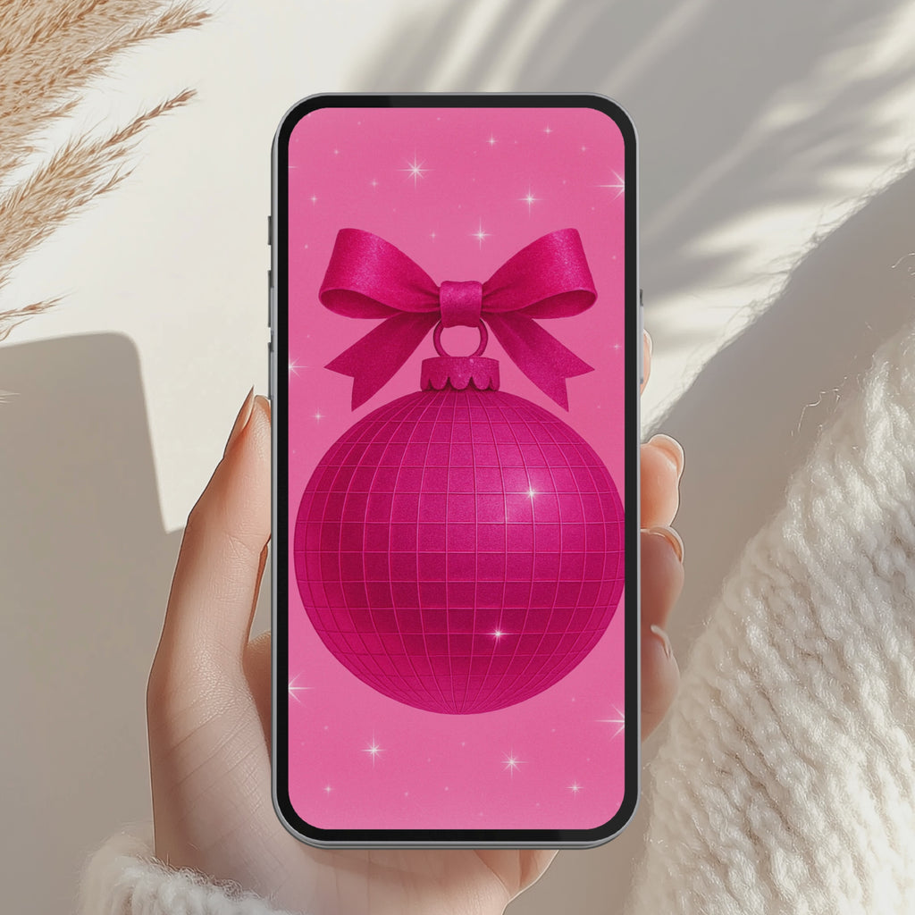 Pink Friendsmas Disco Ball Invitation Animated Video