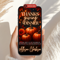 Pumpkin Thanksgiving Dinner Invitation Animated Video - main design preview