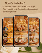 Rose Gold Birthday Brunch Invitation E-vite - styled mockup