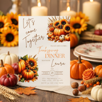 SunFlower Thanksgiving Dinner Invitation - editable Canva template gallery image
