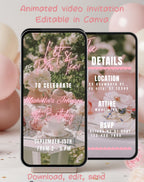 Tea Party Watercolor Floral Garden Birthday Invitation E-vite - main design preview
