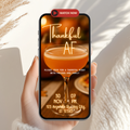 Thankful AF Friendsgiving Dinner Invitation Animated Video - main design preview