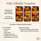 Thankful AF Friendsgiving Dinner Invitation Animated Video - printable design detail