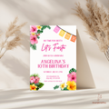 Tropical Fiesta Birthday Invitation - main design preview