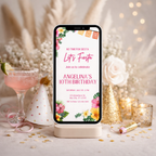 Tropical Fiesta Birthday Invitation - printable invite design detail